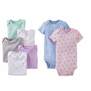Carter's 7 Pack Bodysuit Onesies Baby Girls 3m